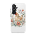 Watercolor Floral Hen Tough Phone Case