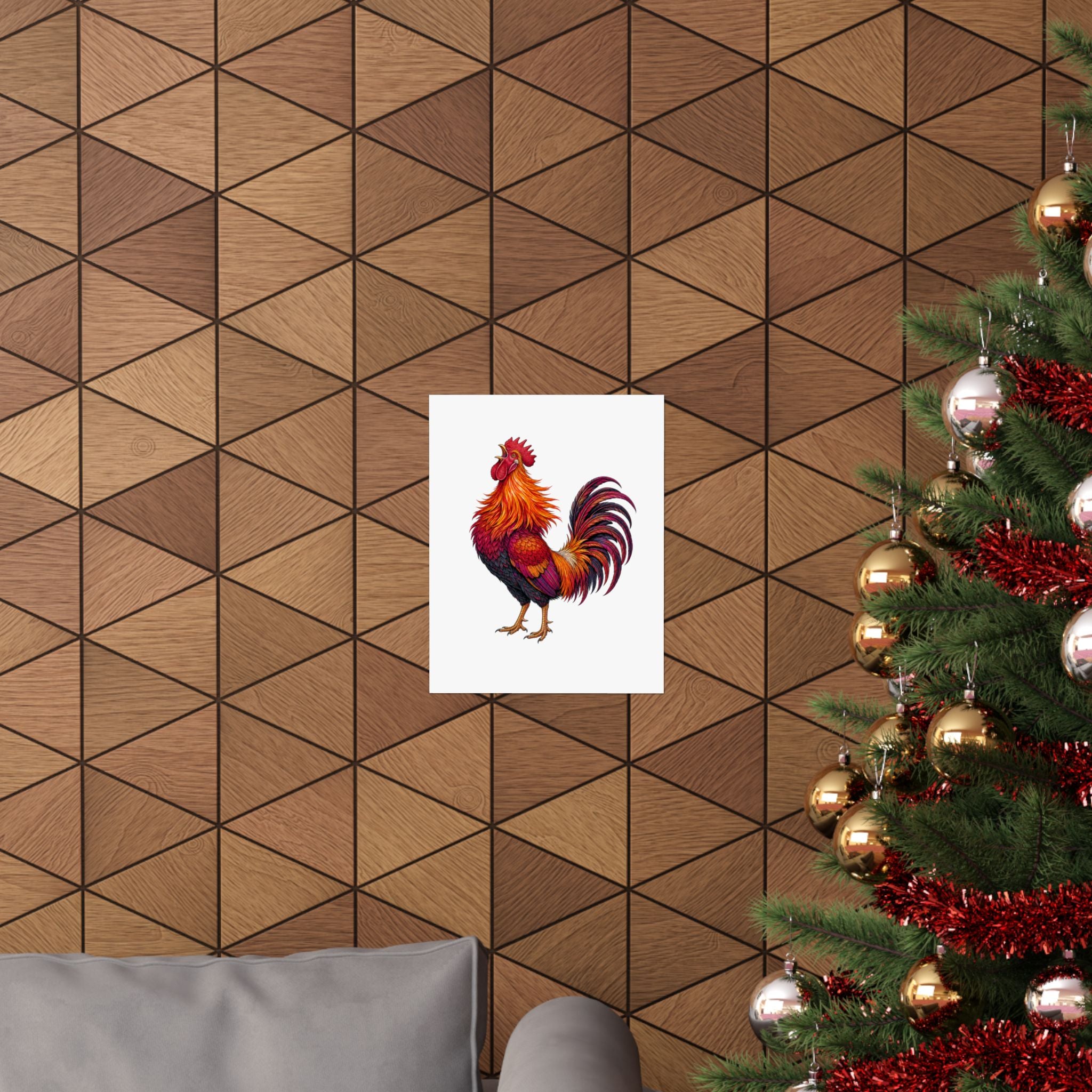 Sunrise Rooster Poster