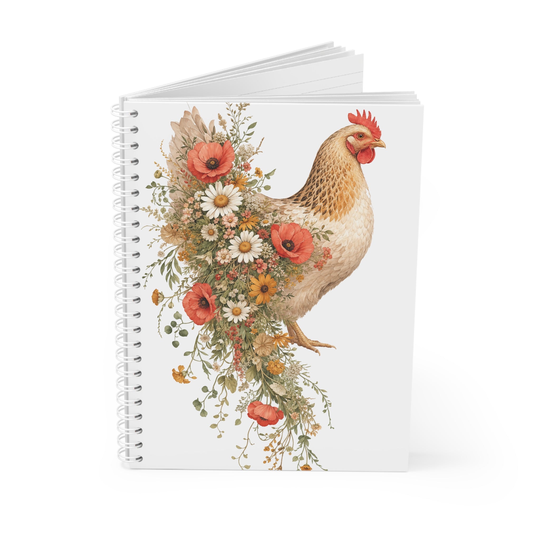 Wildflower Hen Spiral Notebook