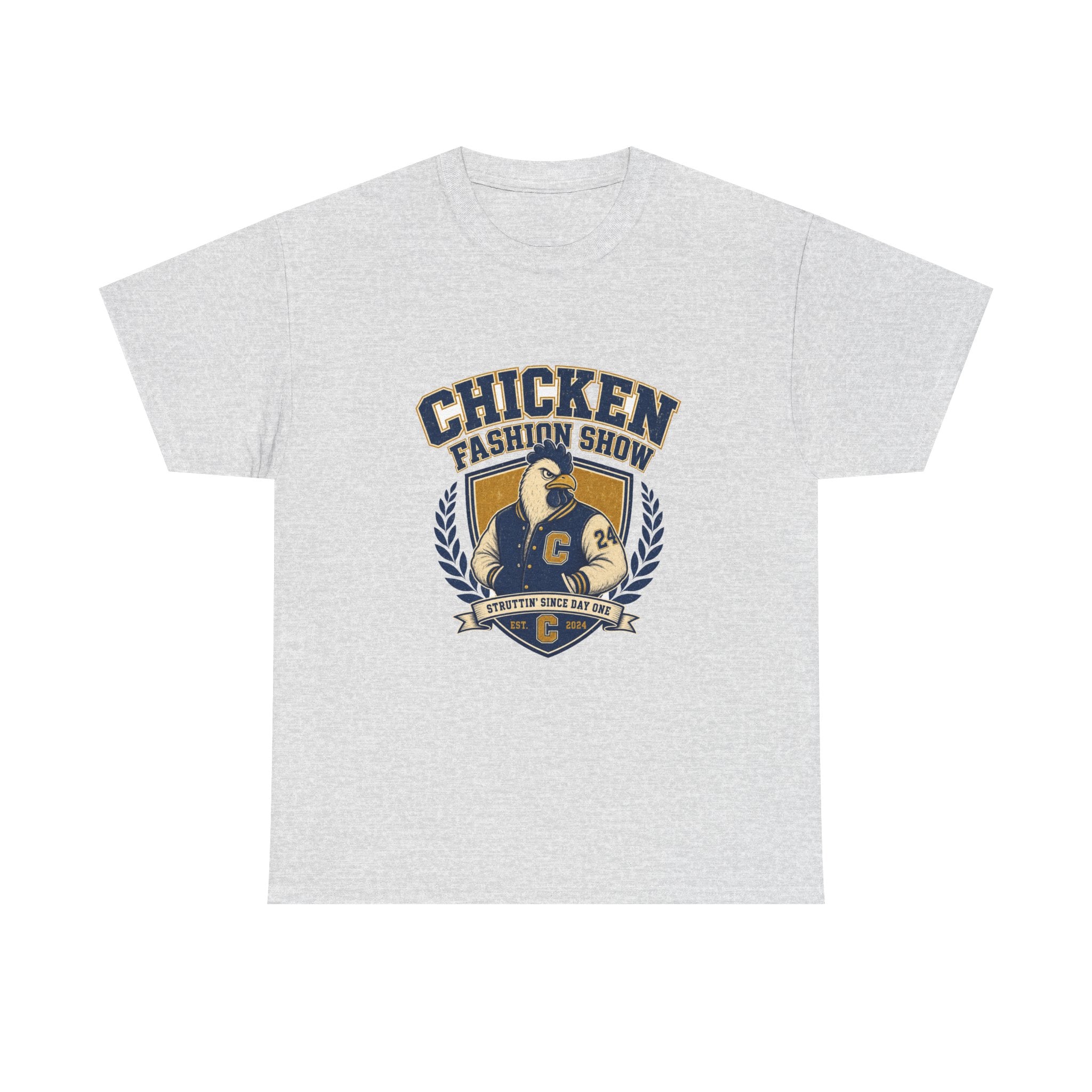 Chicken Fashion Show Varsity Tee