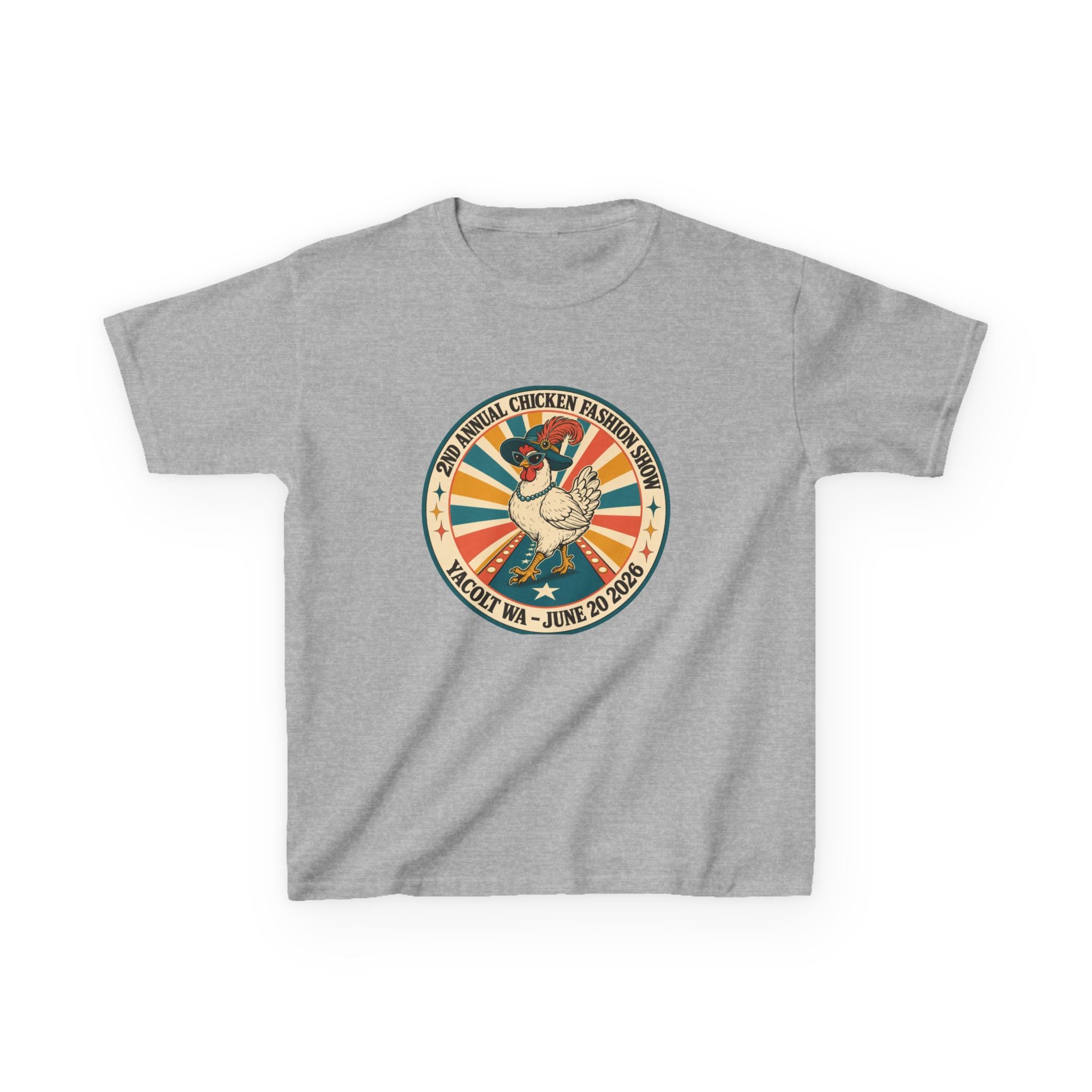 2nd Annual Chicken Fashion Show 2026 Kids Tee