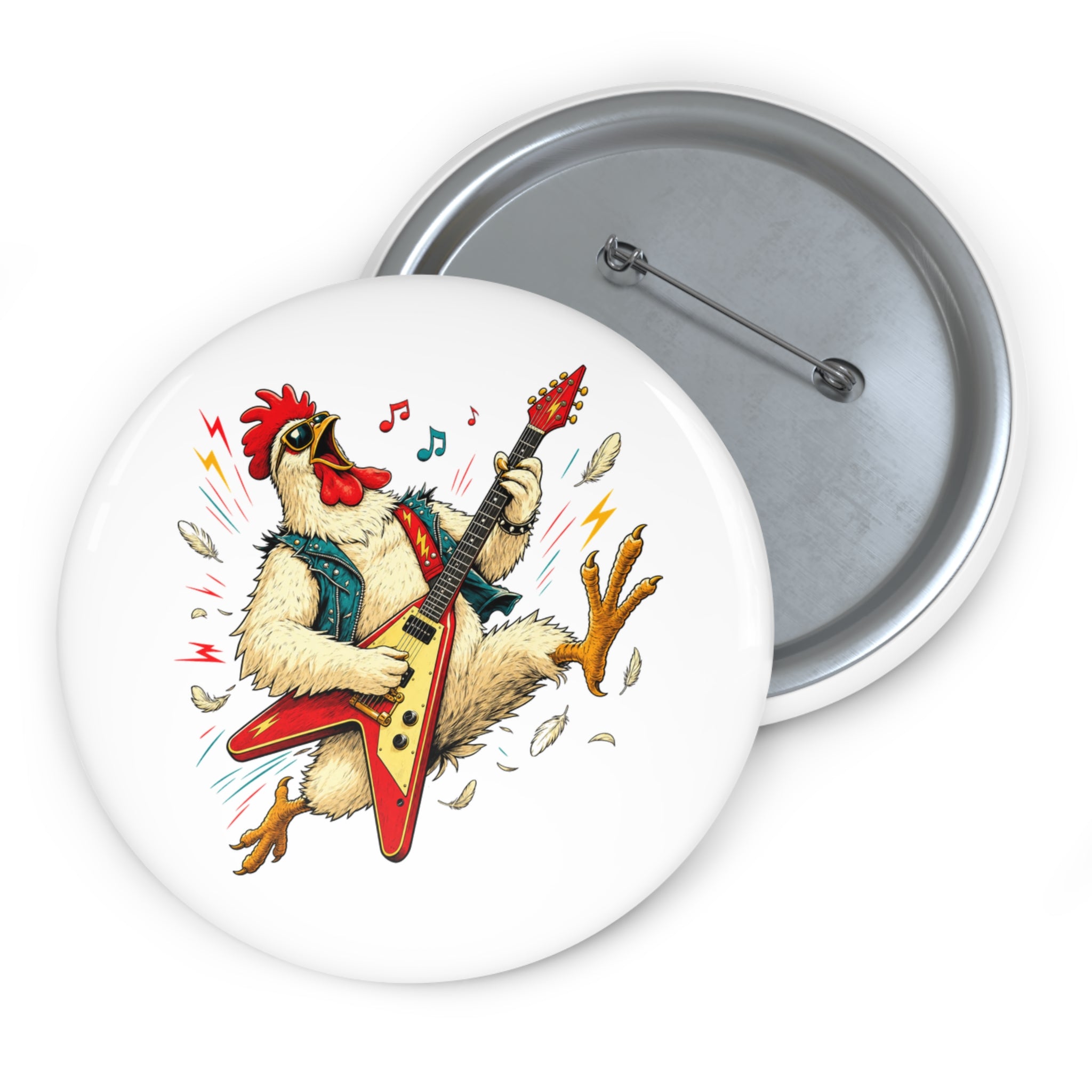 Cluck & Roll Pin Button