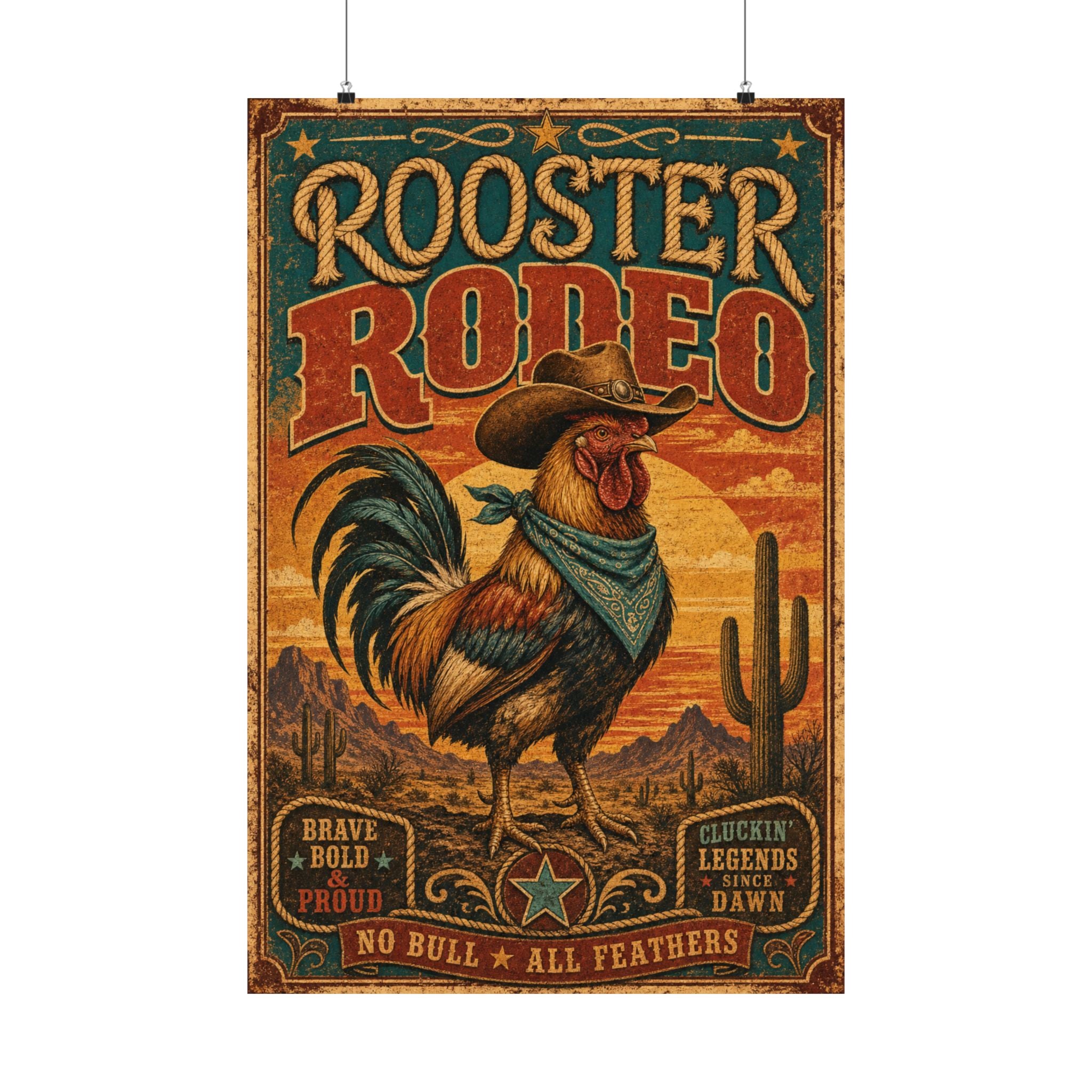 Rooster Rodeo Poster