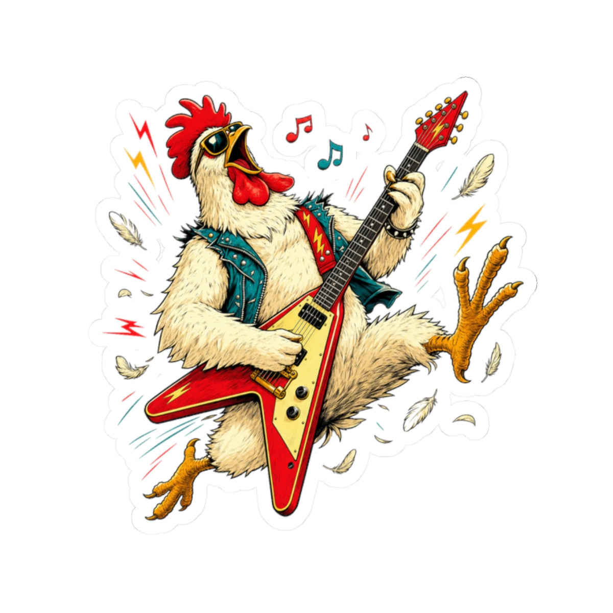 Cluck & Roll Sticker