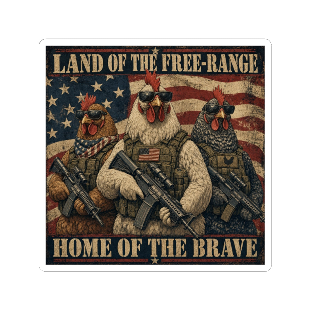 Land of the Free-Range Sticker