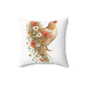 Wildflower Hen Throw Pillow