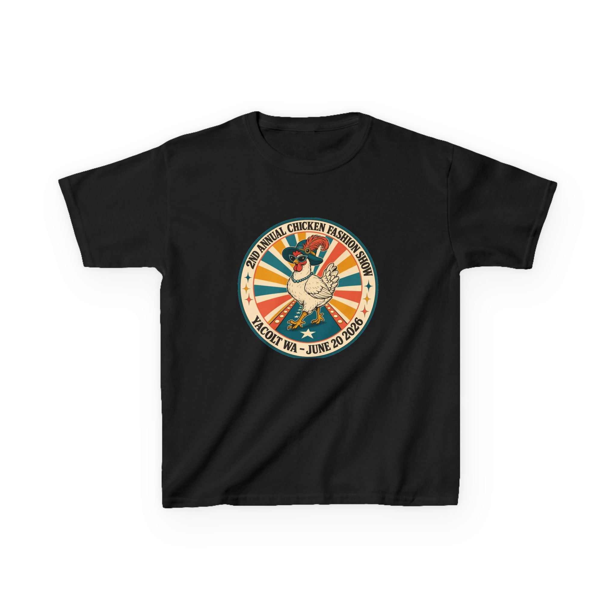 2nd Annual Chicken Fashion Show 2026 Kids Tee