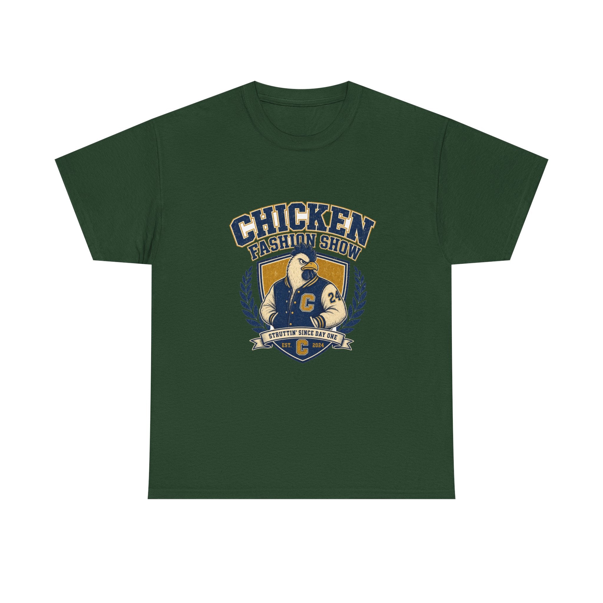 Chicken Fashion Show Varsity Tee