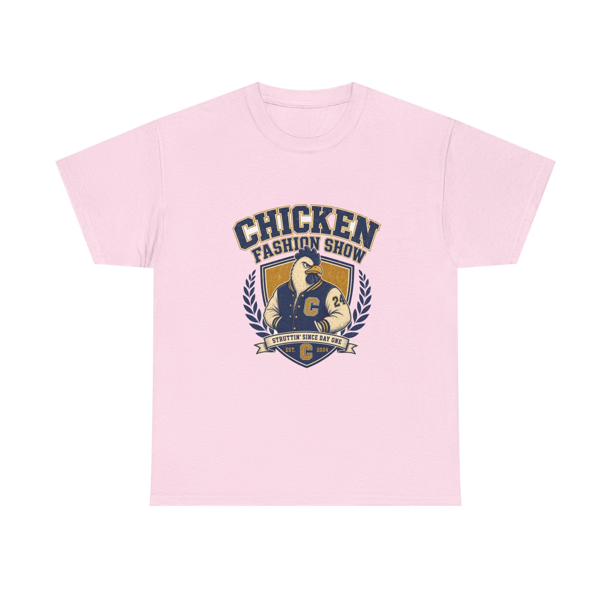 Chicken Fashion Show Varsity Tee