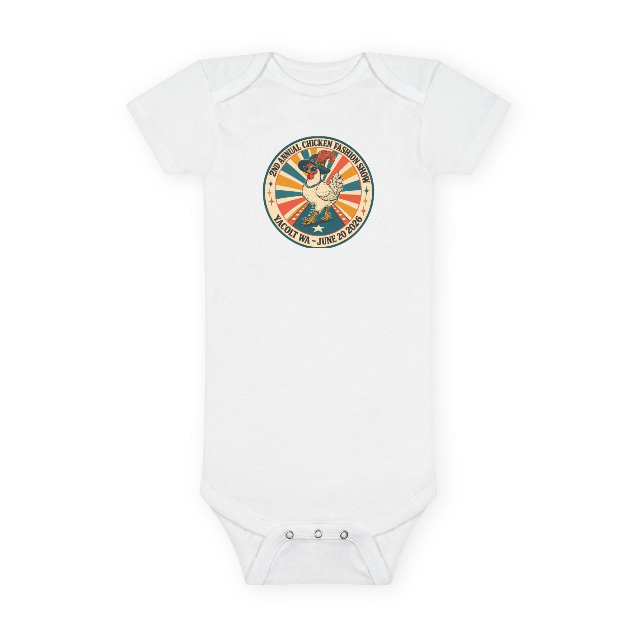 2nd Annual Chicken Fashion Show 2026 Baby Onesie