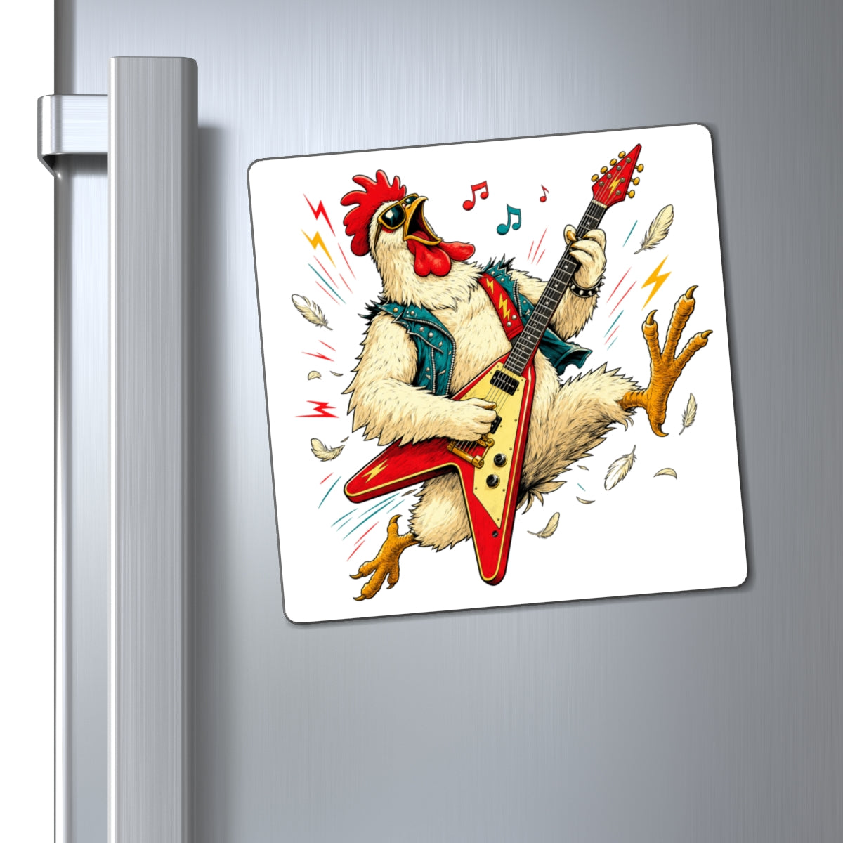Cluck & Roll Magnet