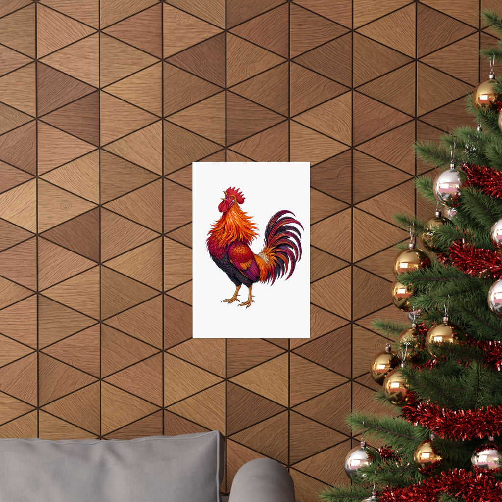 Sunrise Rooster Poster