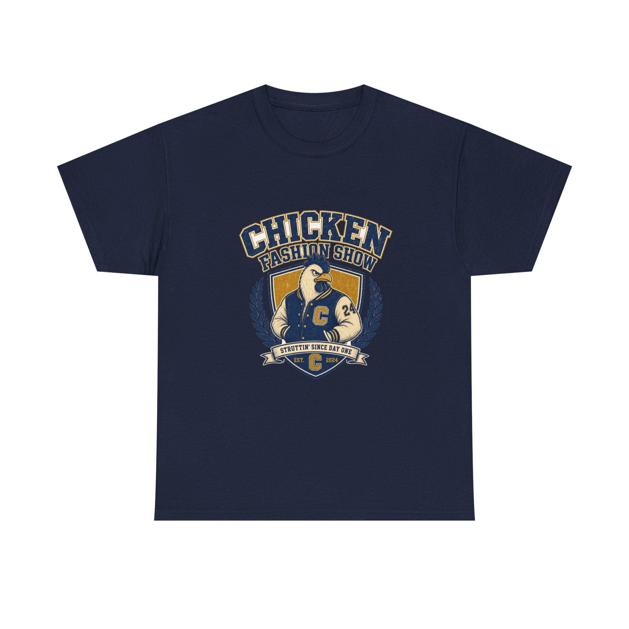 Chicken Fashion Show Varsity Tee