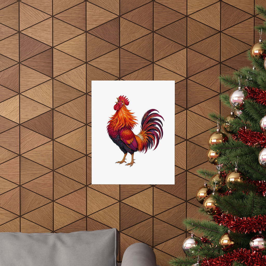 Sunrise Rooster Poster