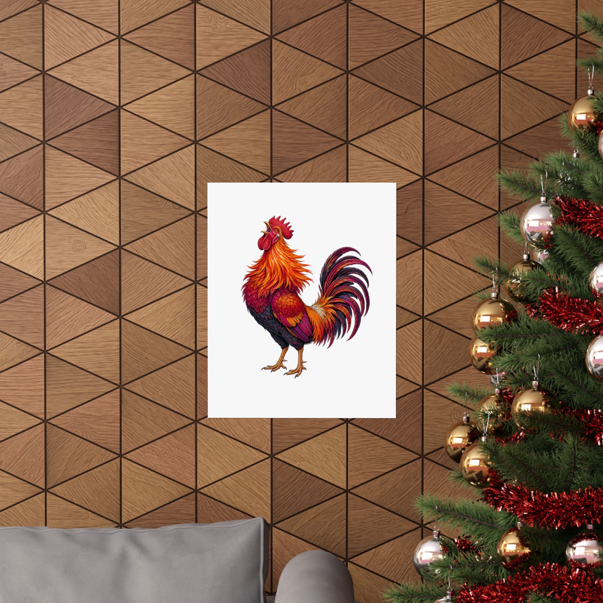 Sunrise Rooster Poster