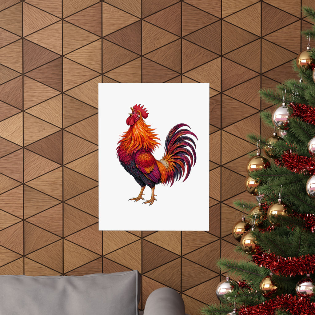 Sunrise Rooster Poster