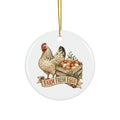 Farm Fresh Eggs Ceramic Ornament