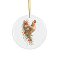 Wildflower Hen Ceramic Ornament