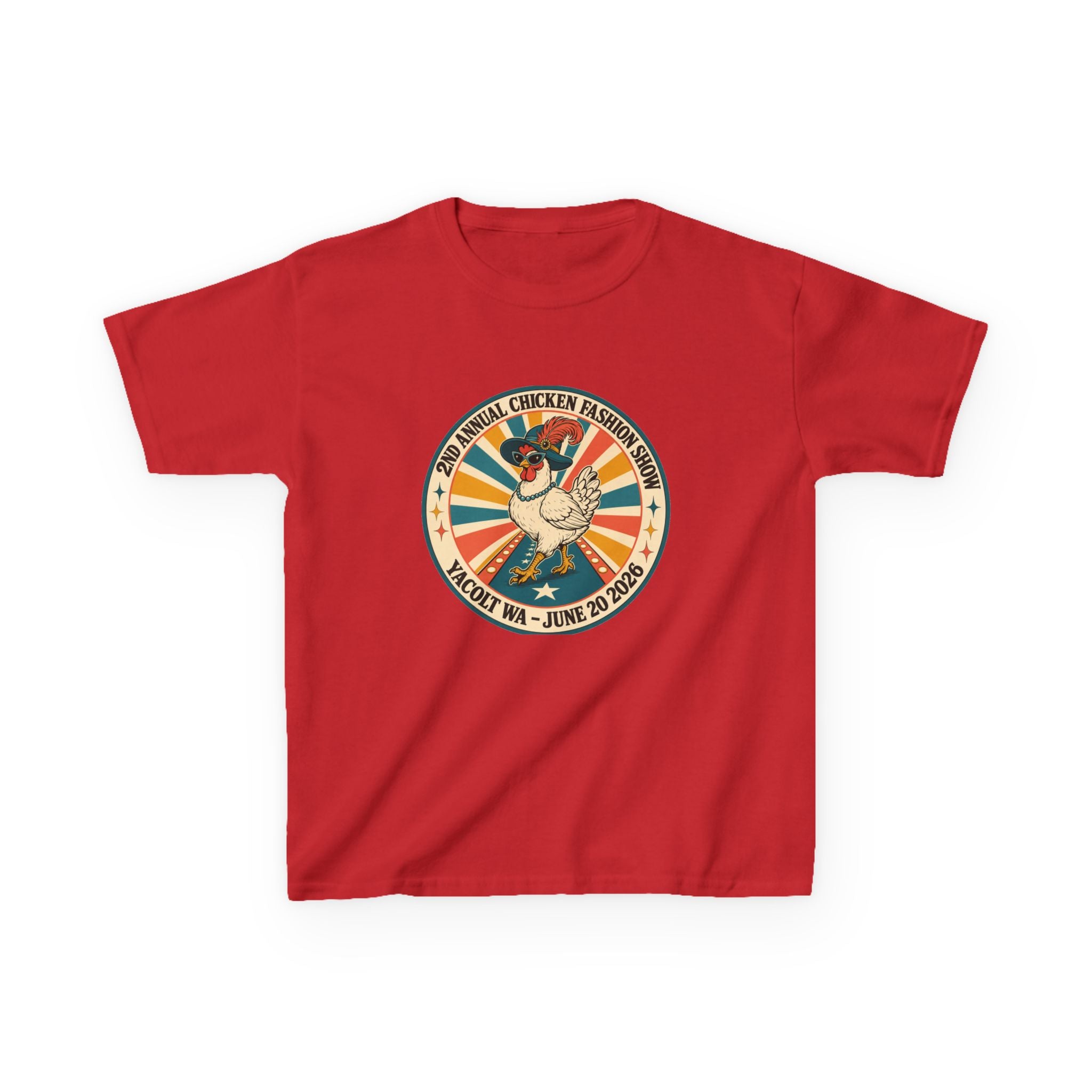 2nd Annual Chicken Fashion Show 2026 Kids Tee