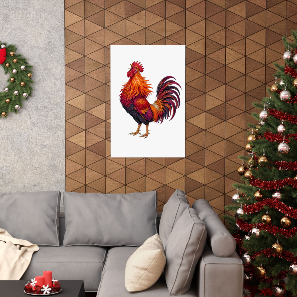 Sunrise Rooster Poster