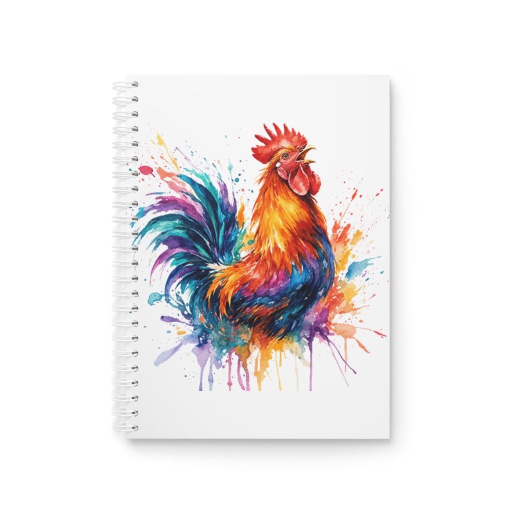 Splash Rooster Spiral Notebook