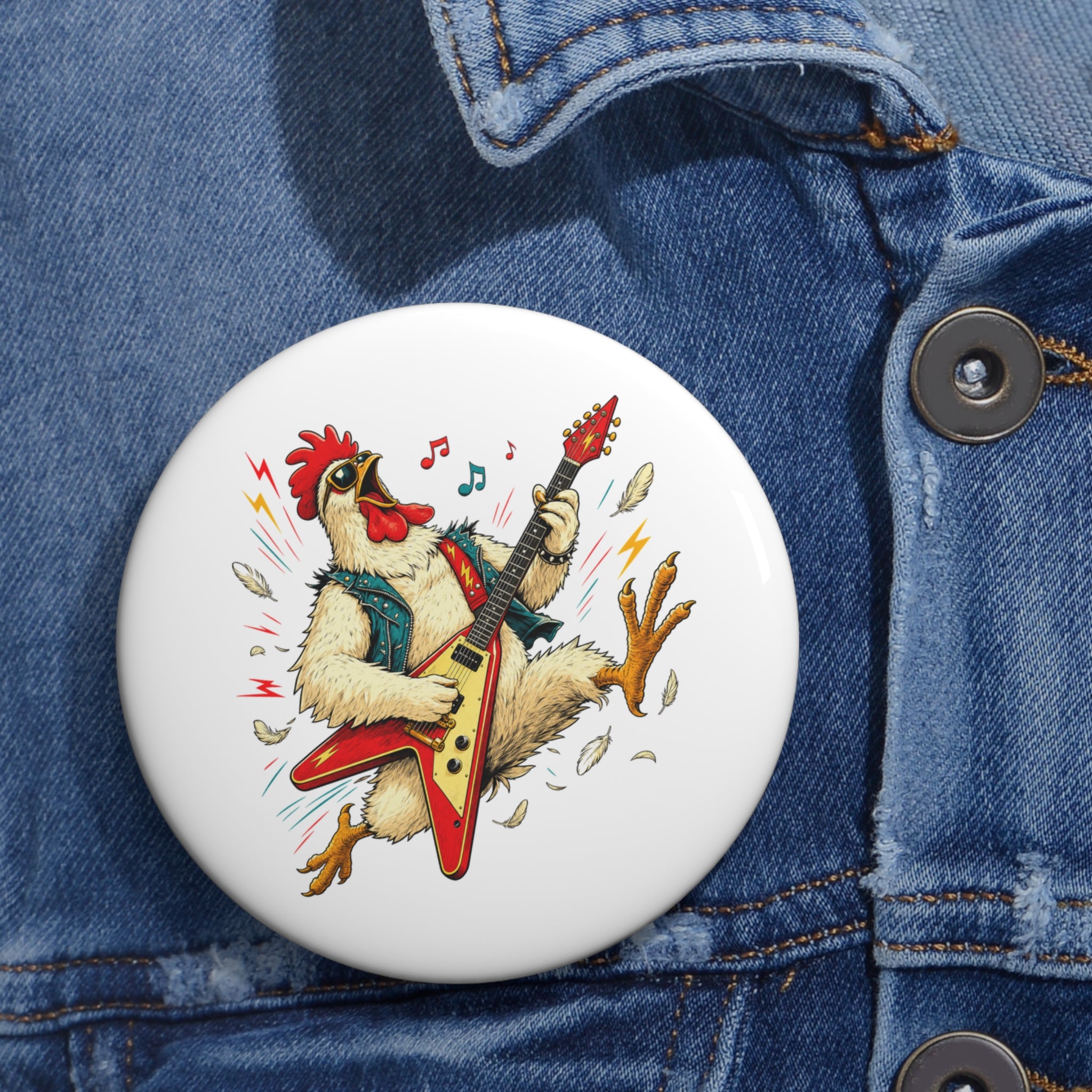 Cluck & Roll Pin Button