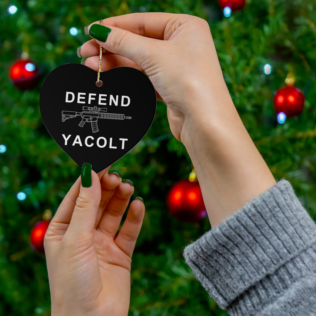 Defend Yacolt AR-15 Ceramic Ornament