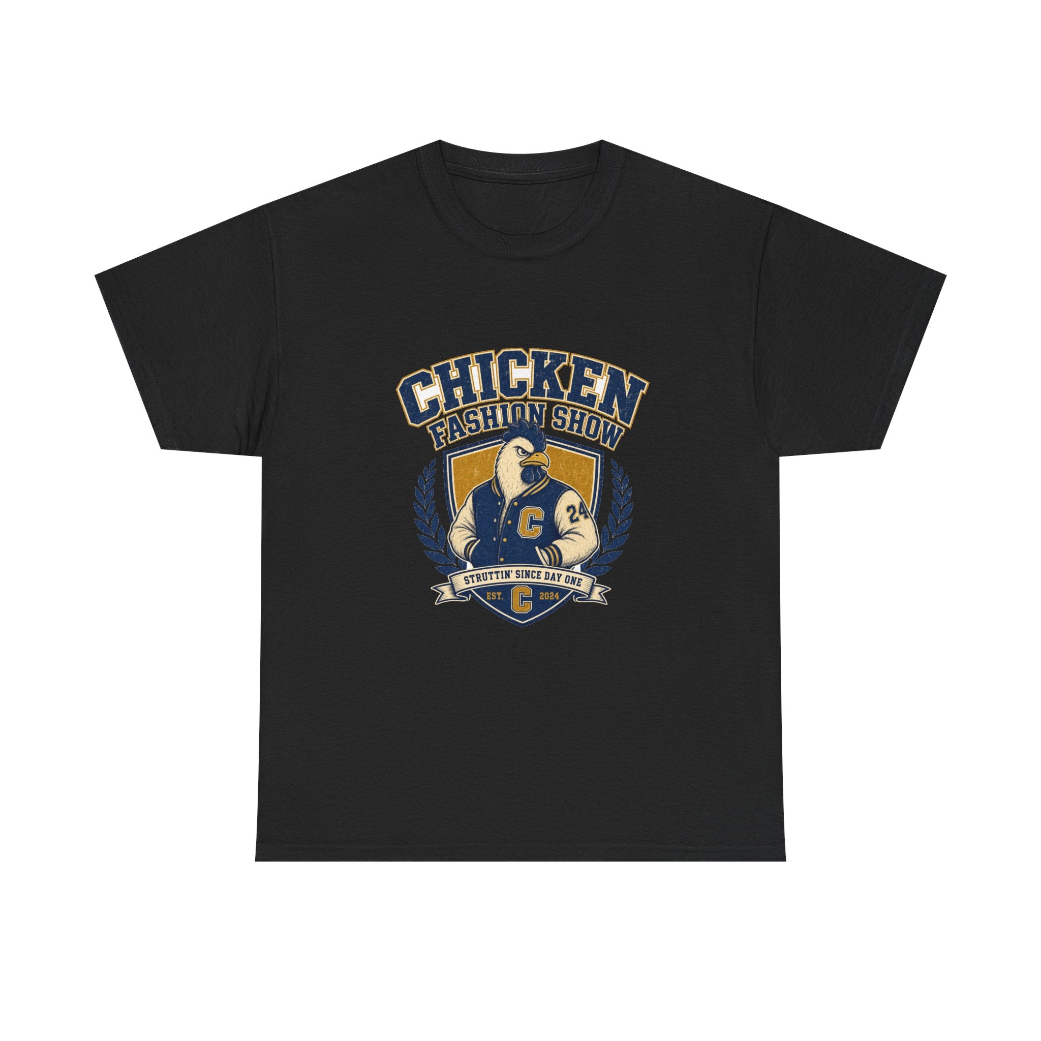 Chicken Fashion Show Varsity Tee