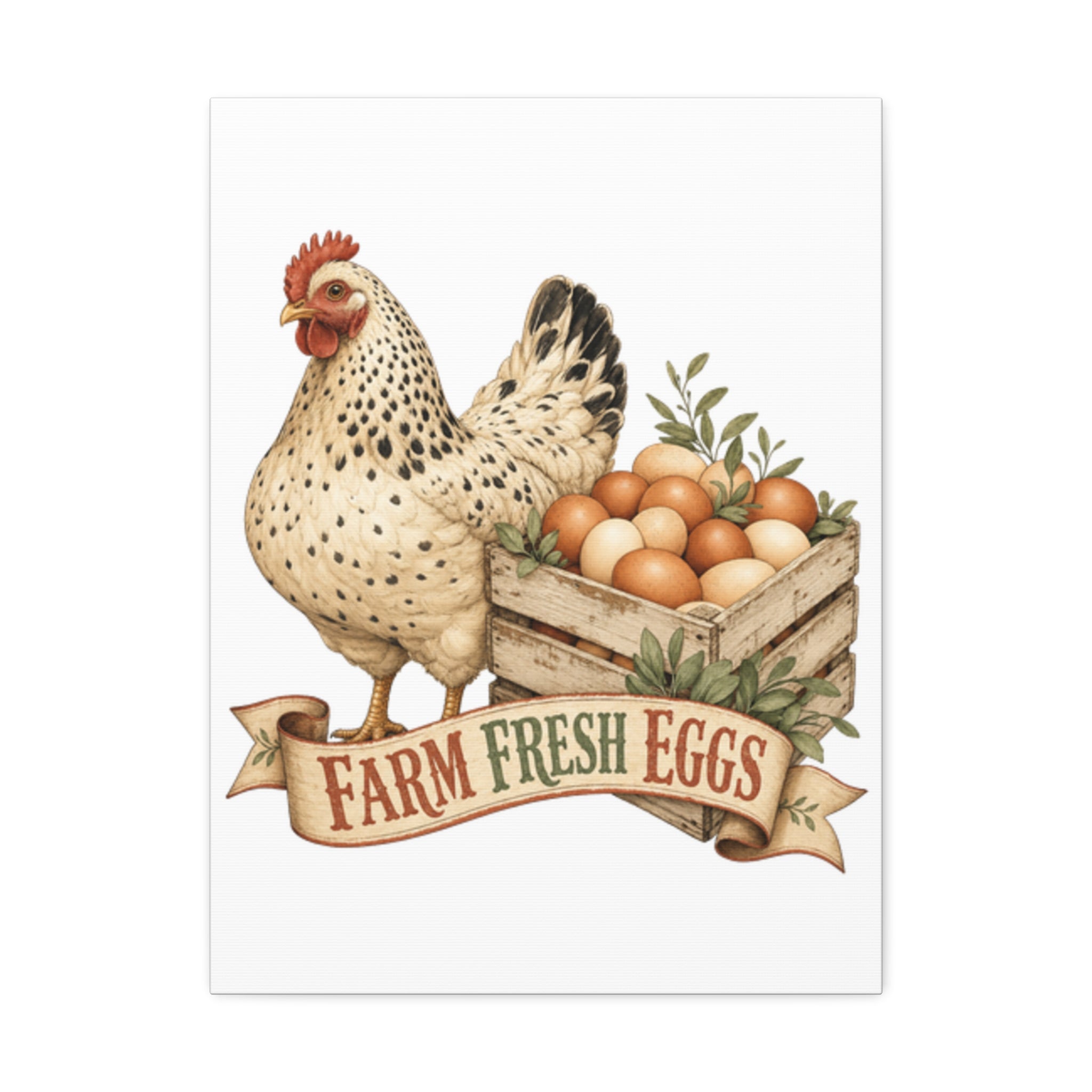 Farm Fresh Eggs Canvas