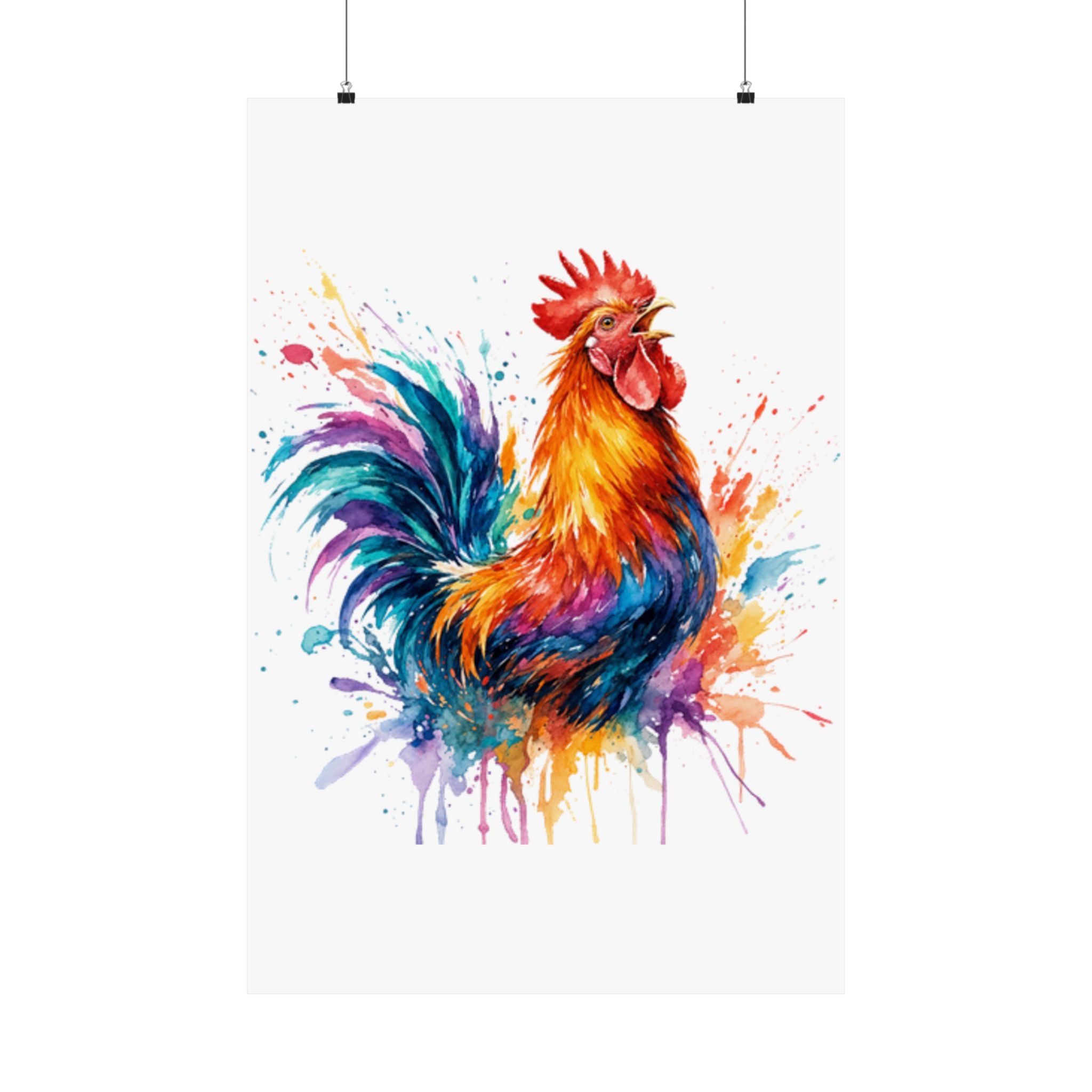Splash Rooster Poster