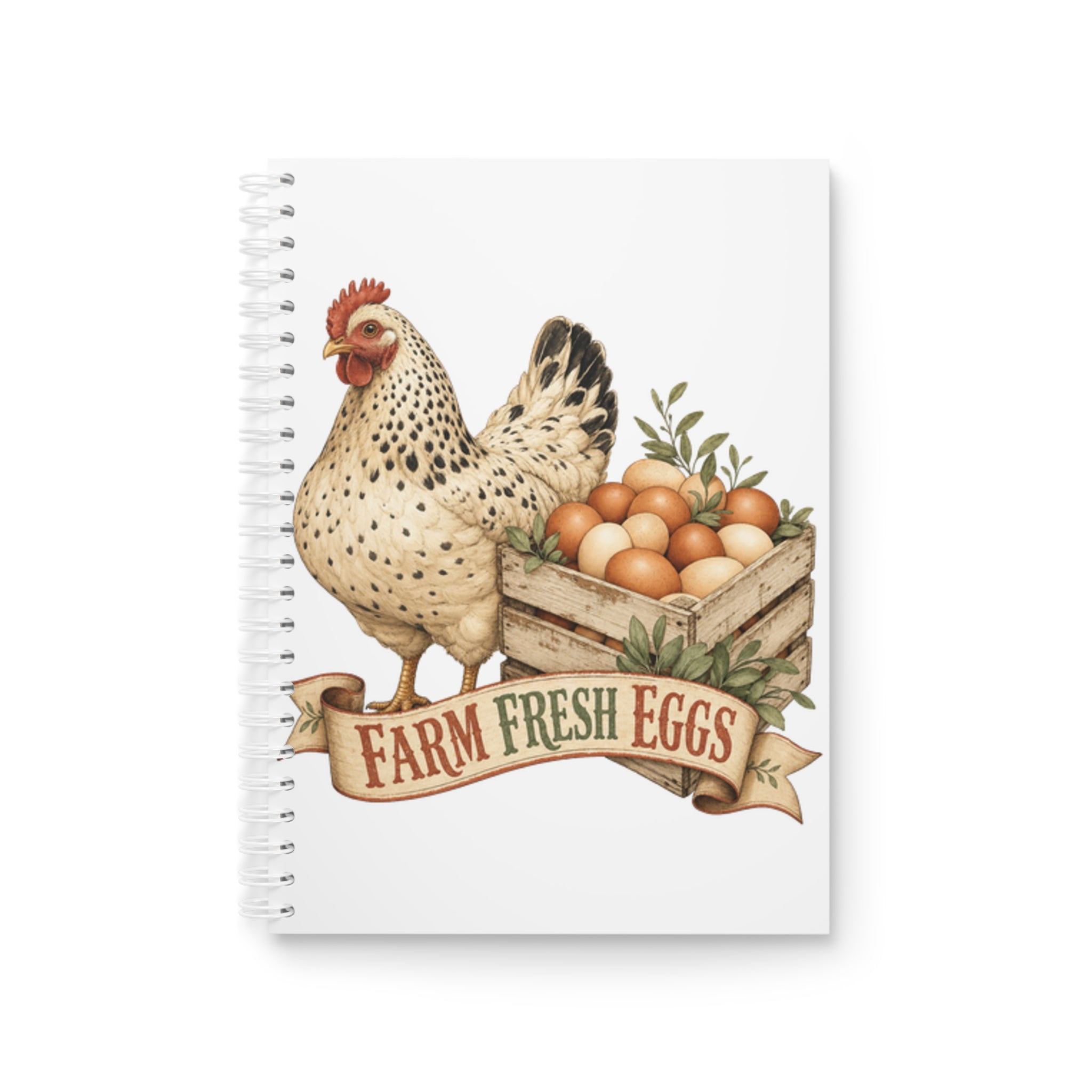Farm Fresh Eggs Spiral Notebook