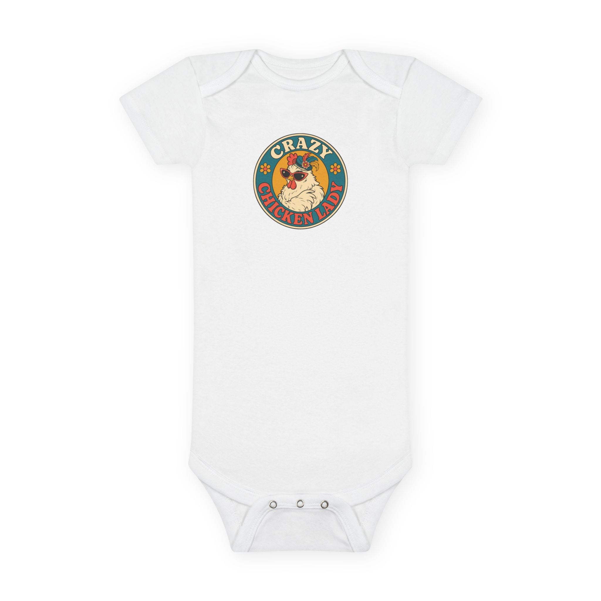 Crazy Chicken Lady Baby Onesie