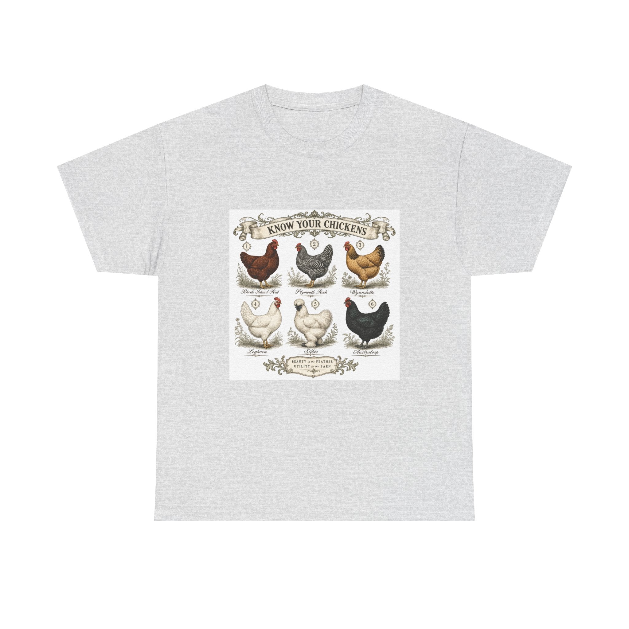 Know Your Chickens Breed Chart Tee