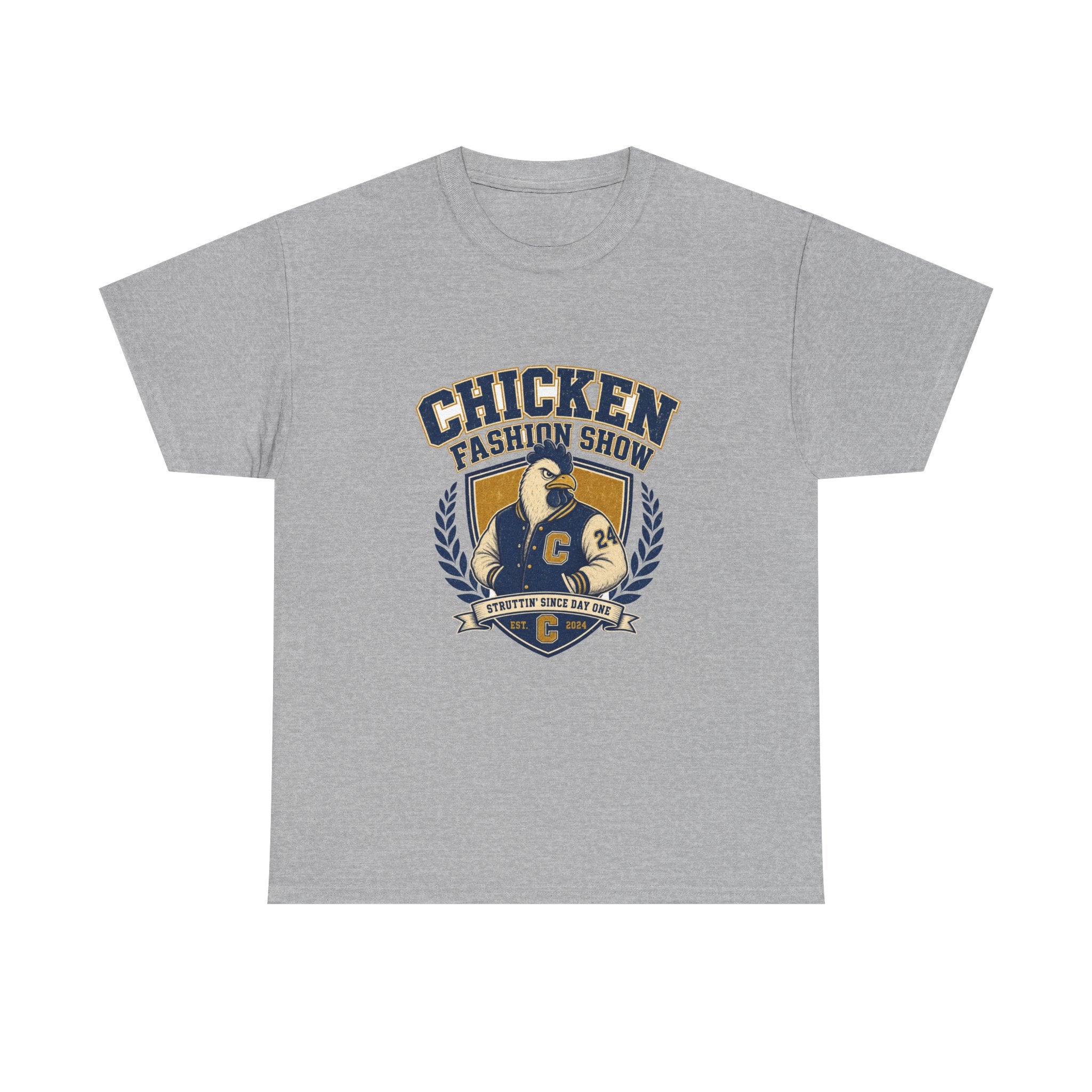 Chicken Fashion Show Varsity Tee