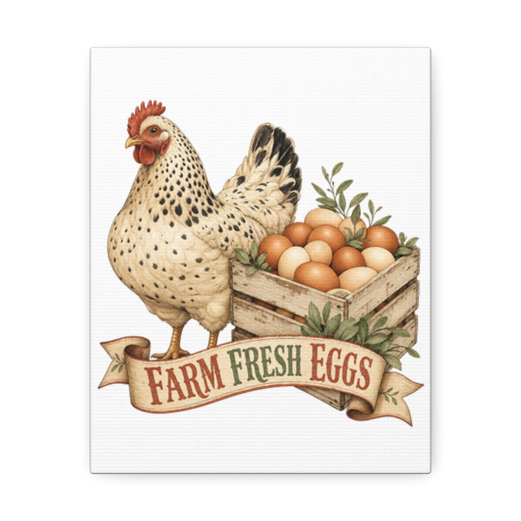 Farm Fresh Eggs Canvas