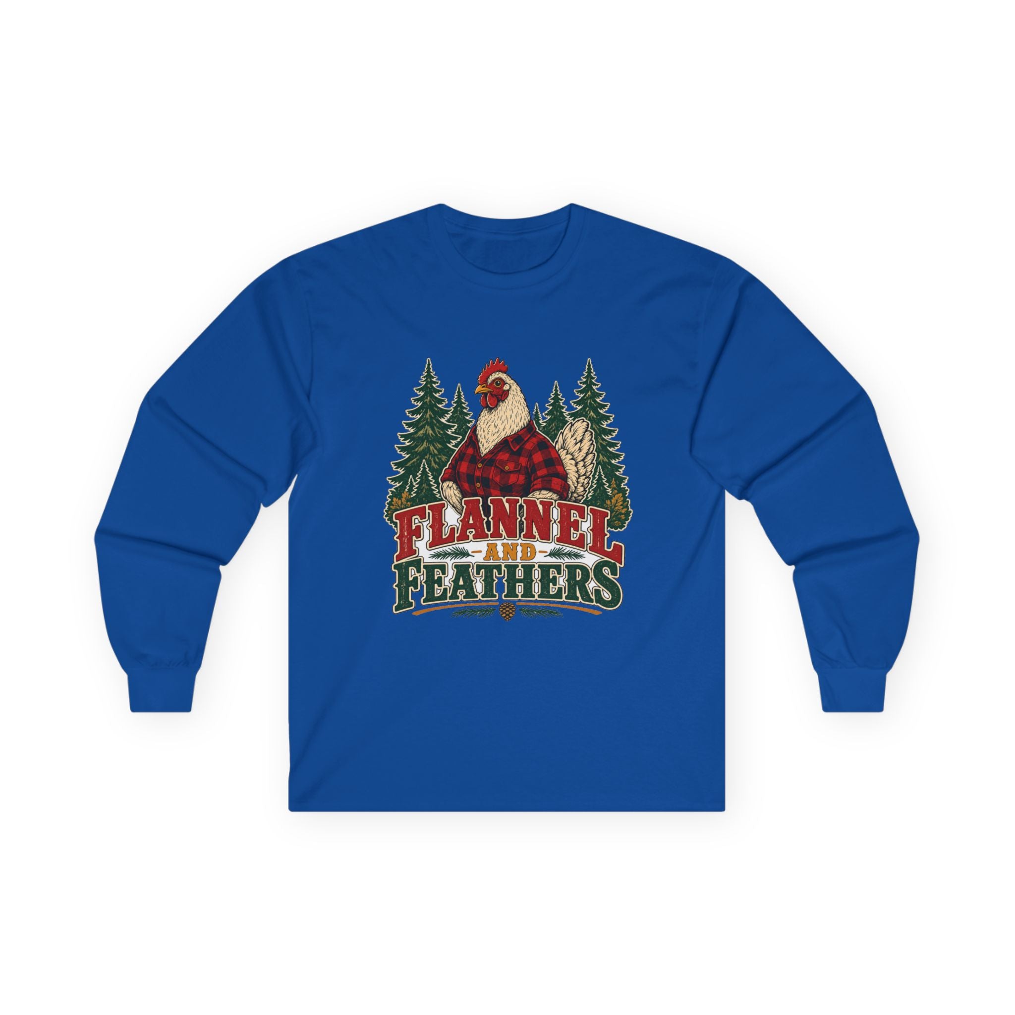 Flannel & Feathers Long Sleeve Tee