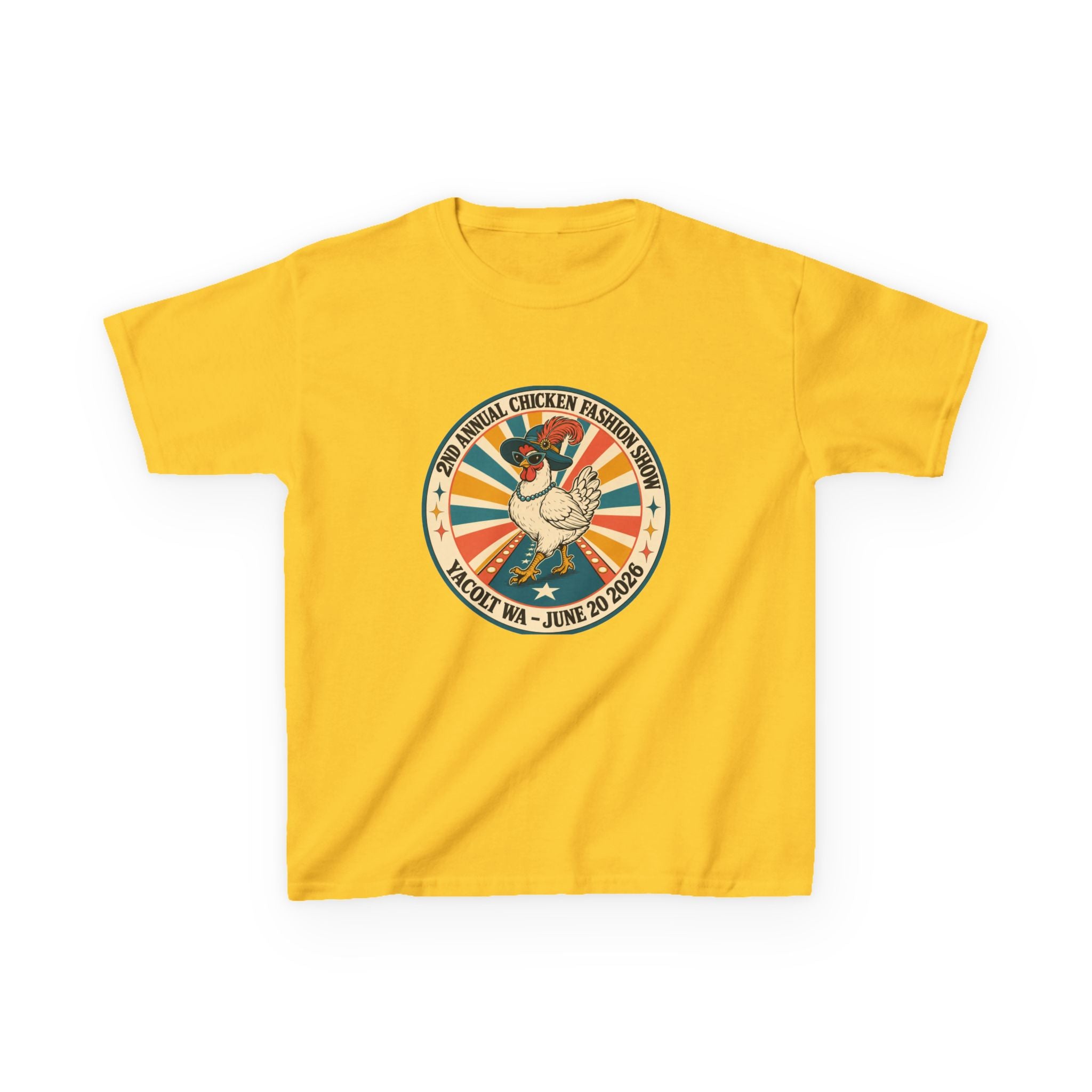 2nd Annual Chicken Fashion Show 2026 Kids Tee