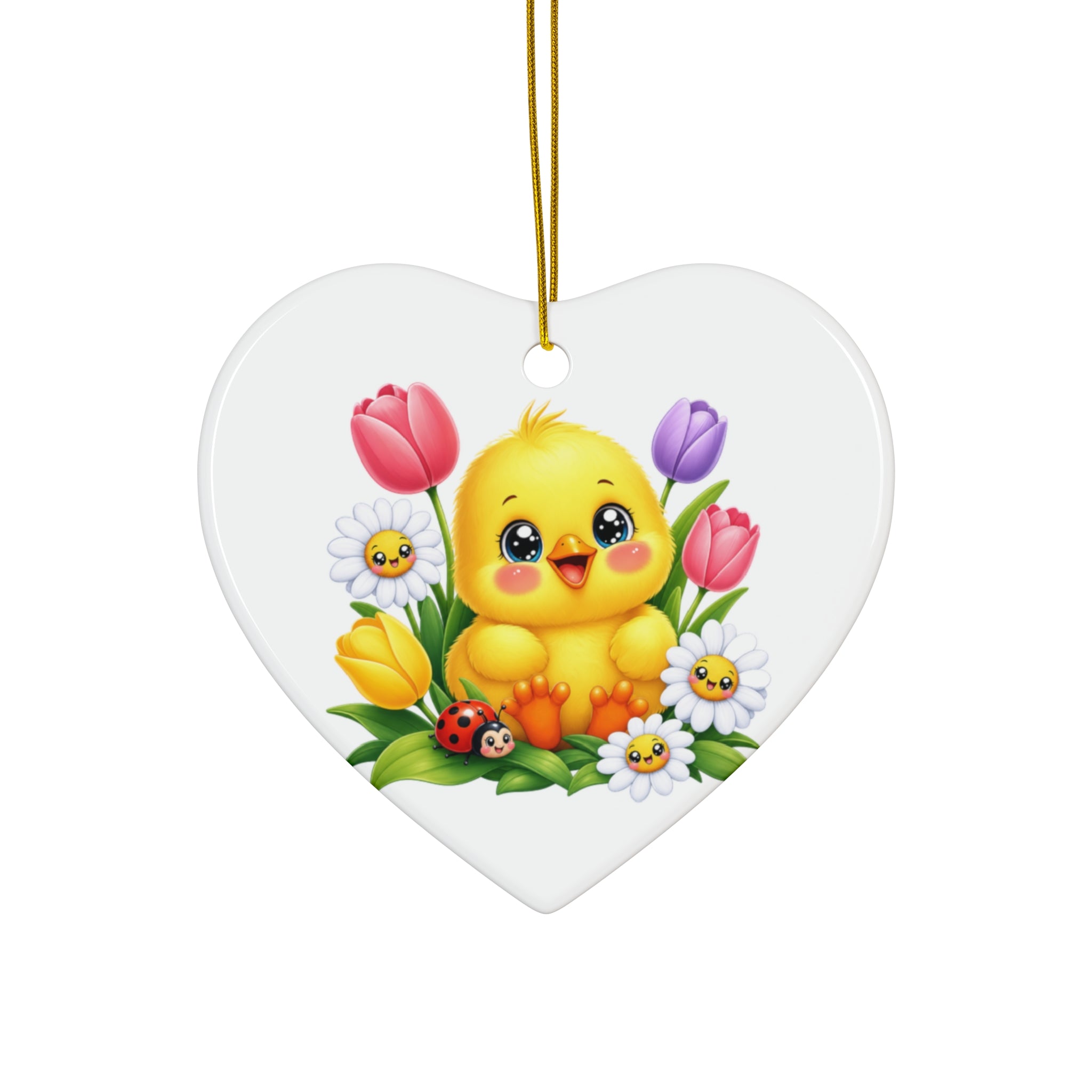 Spring Chick Ceramic Ornament