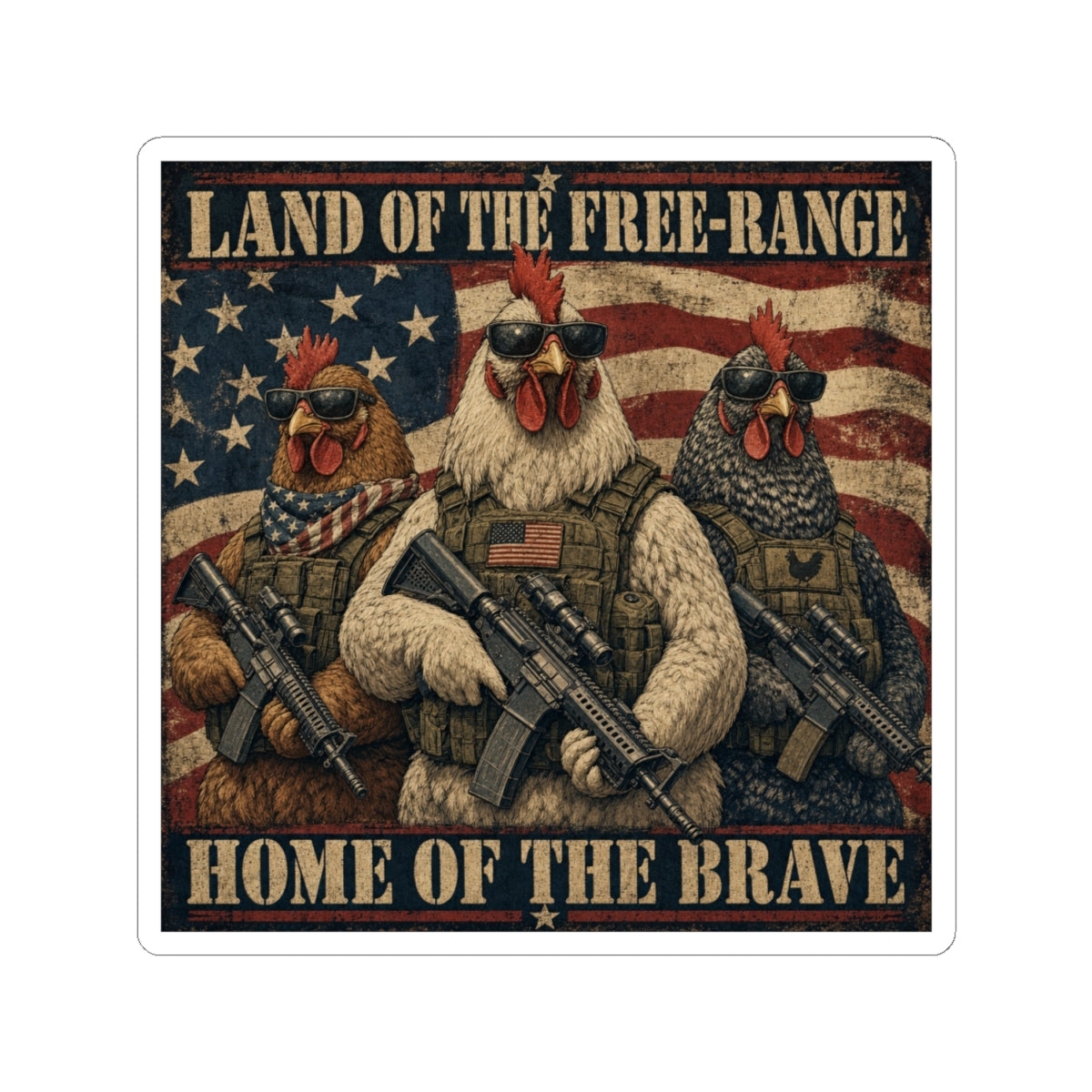Land of the Free-Range Sticker