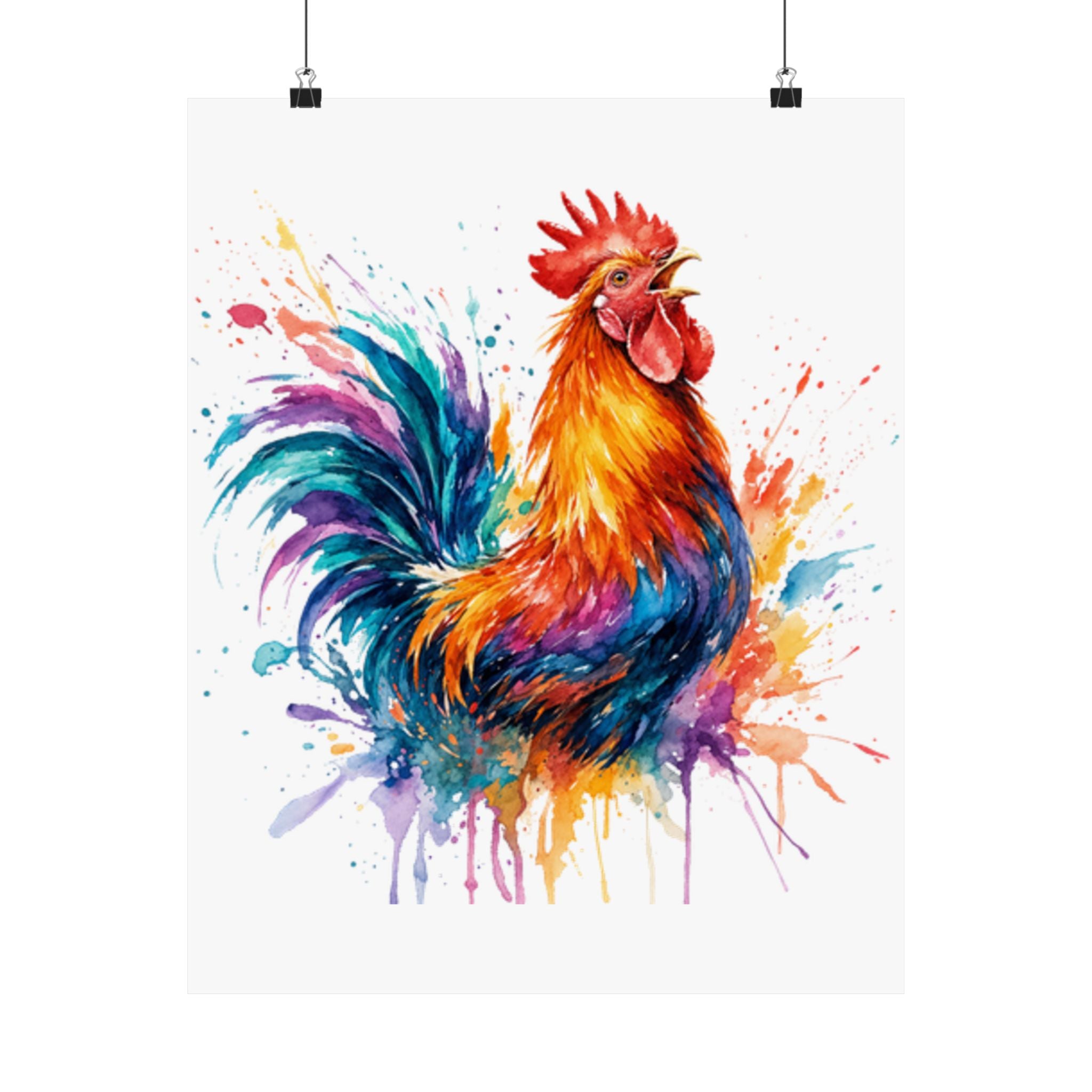 Splash Rooster Poster