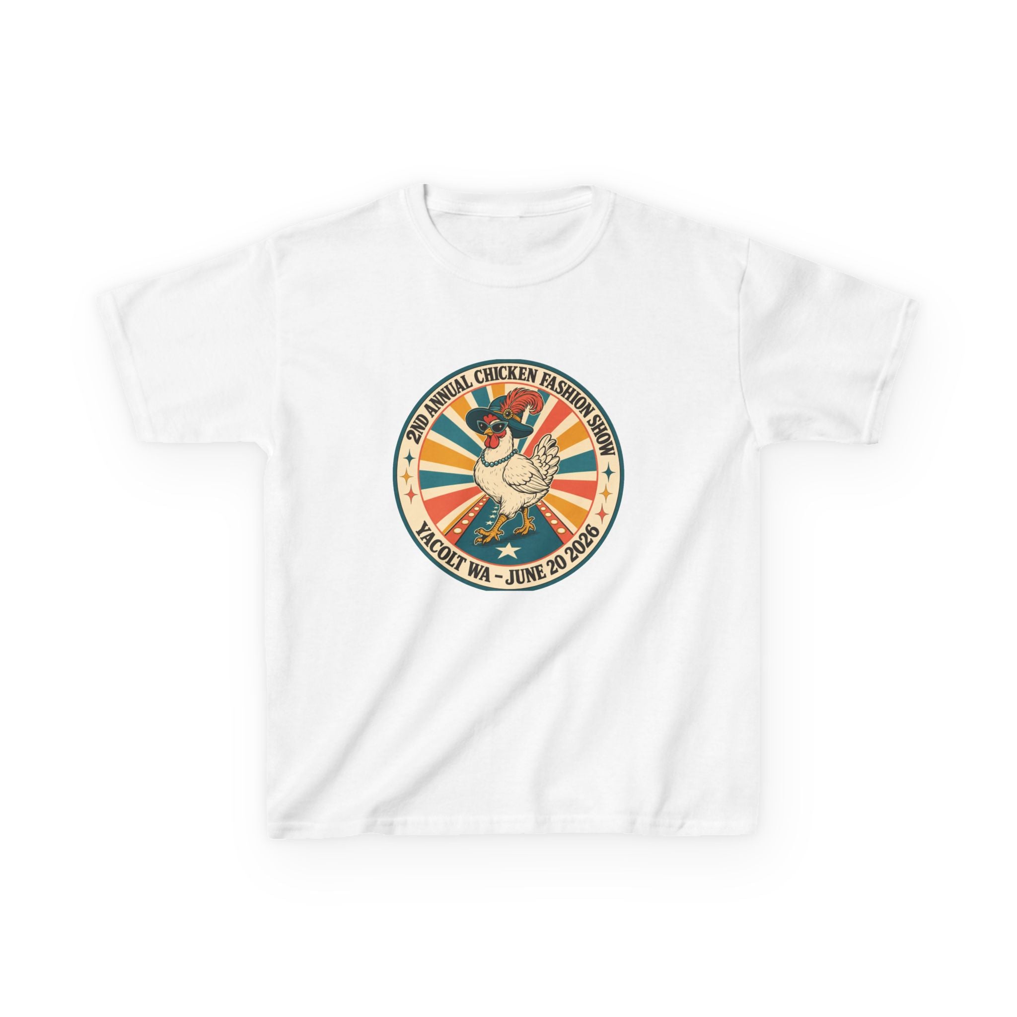 2nd Annual Chicken Fashion Show 2026 Kids Tee