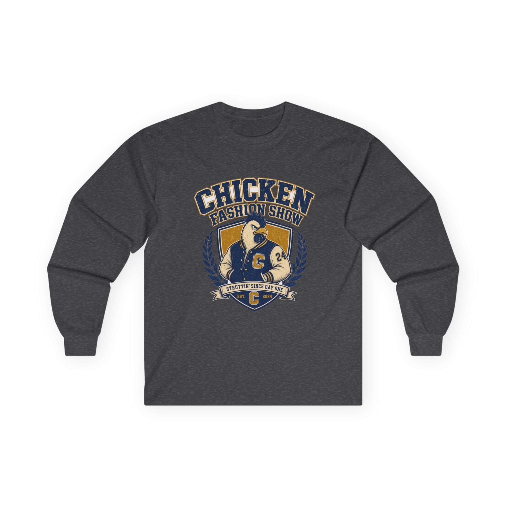 Chicken Fashion Show Varsity Long Sleeve Tee