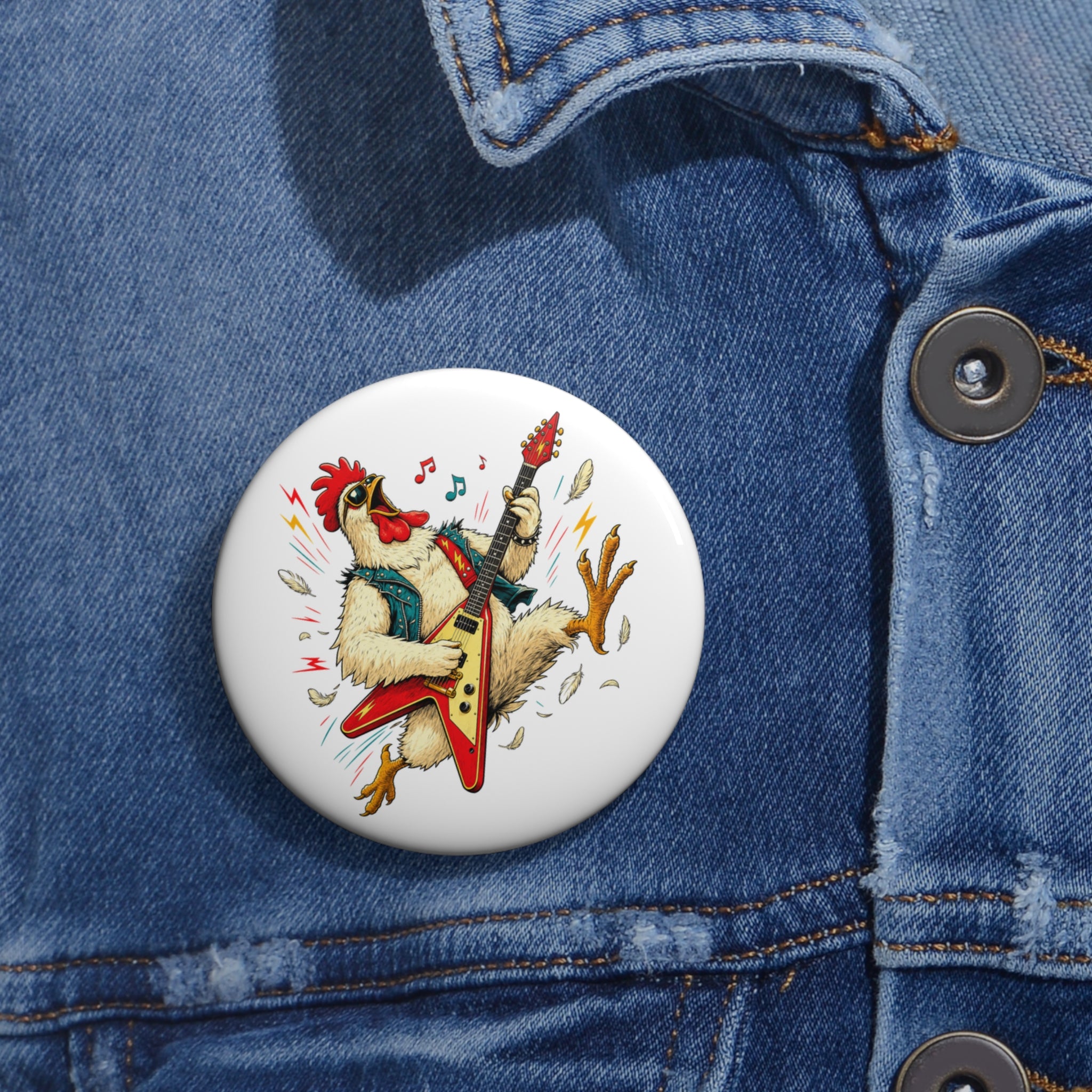 Cluck & Roll Pin Button