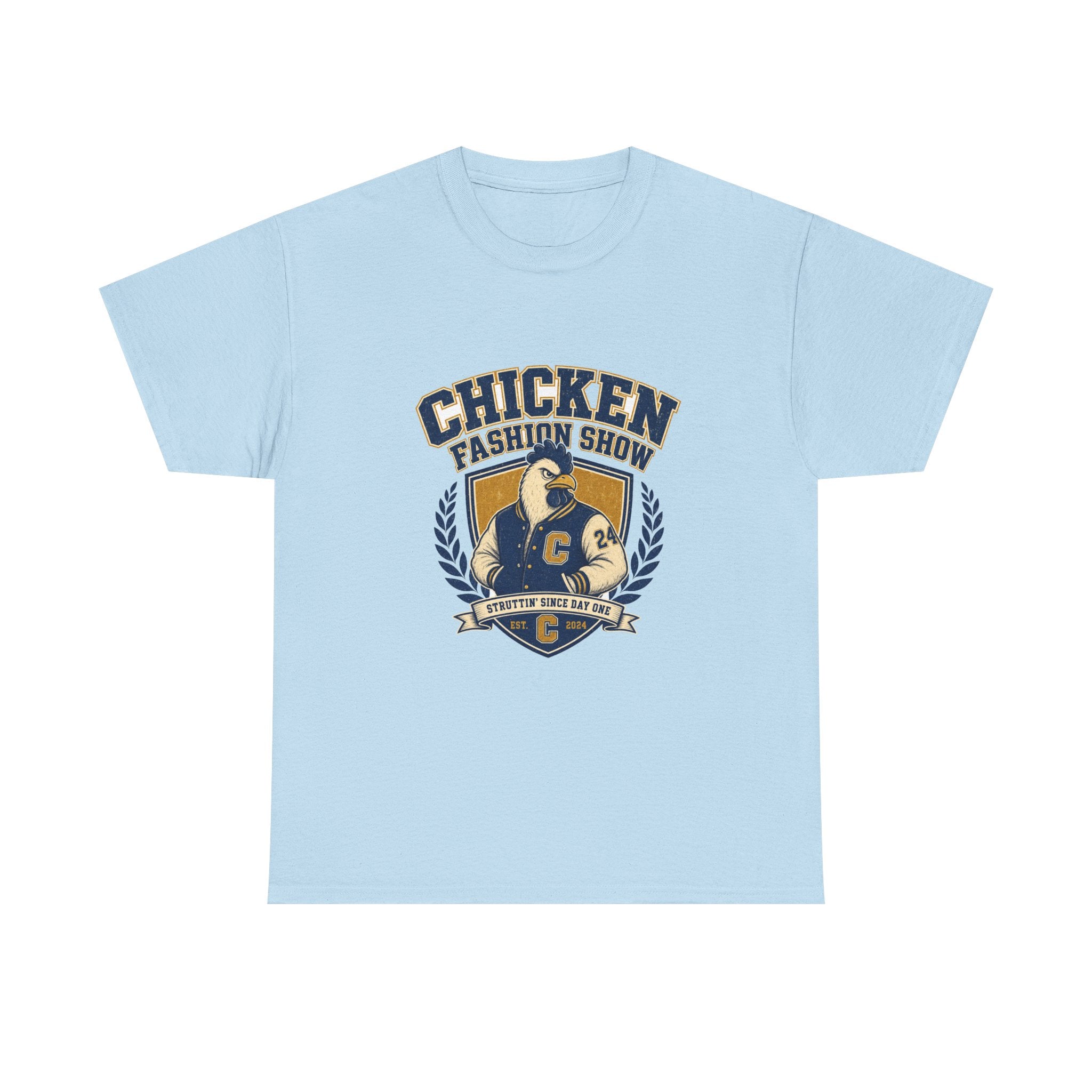 Chicken Fashion Show Varsity Tee