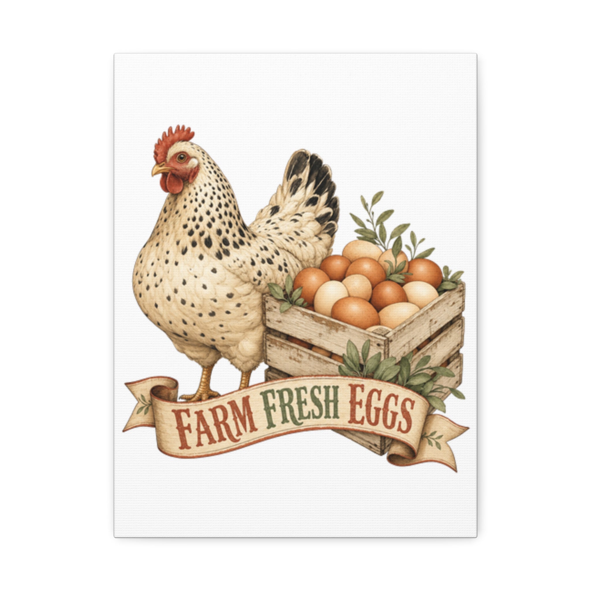 Farm Fresh Eggs Canvas