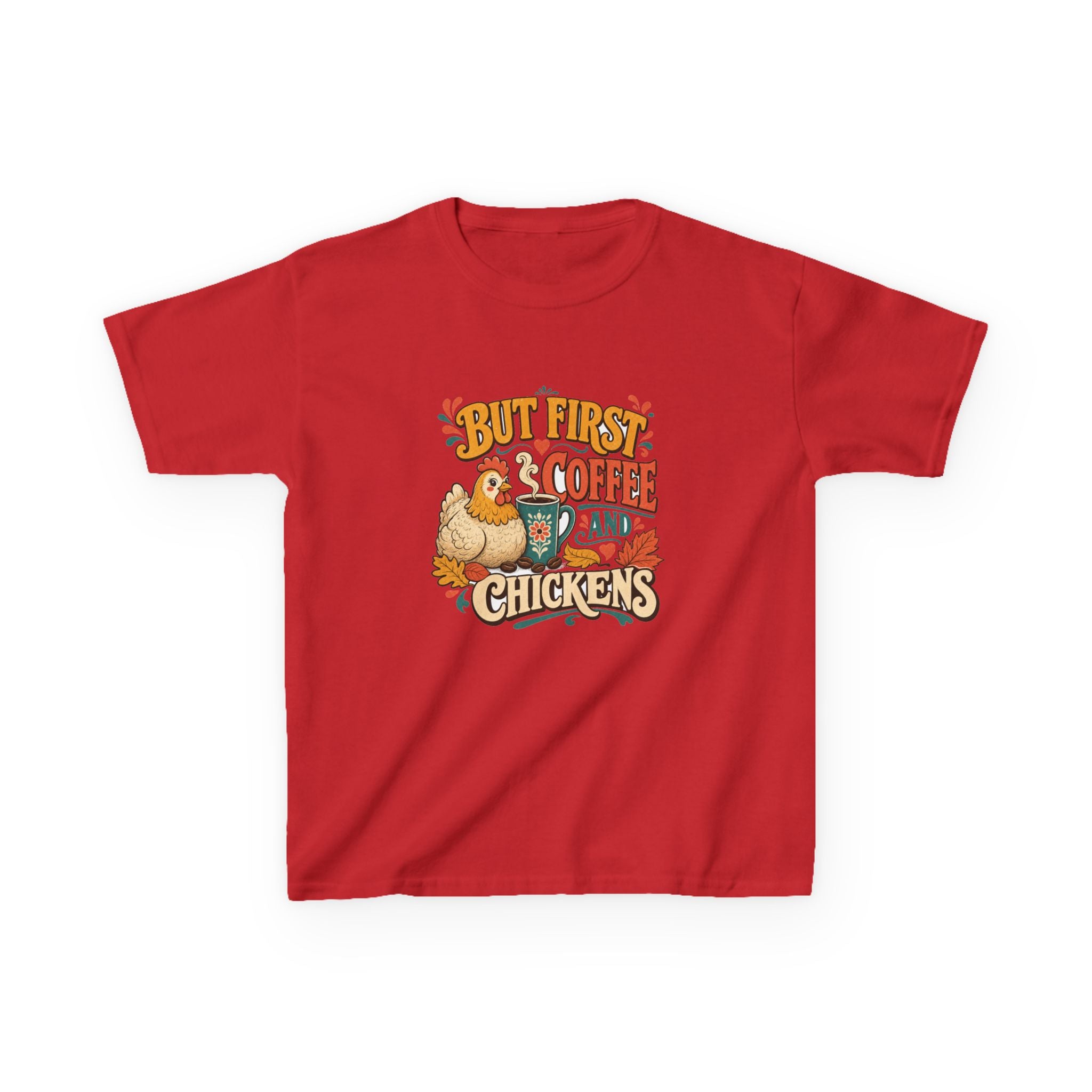But First Coffee & Chickens Kids Tee