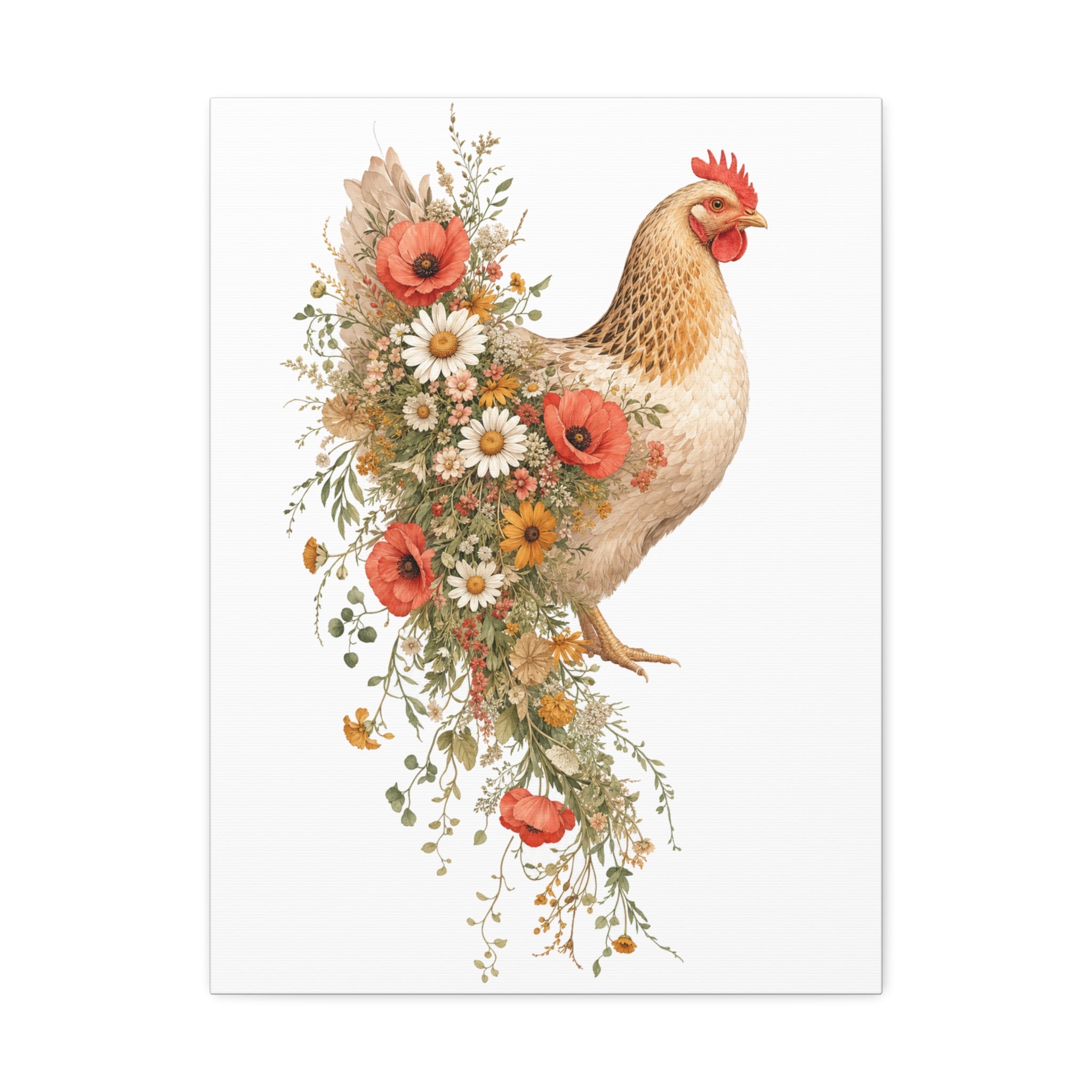 Wildflower Hen Canvas