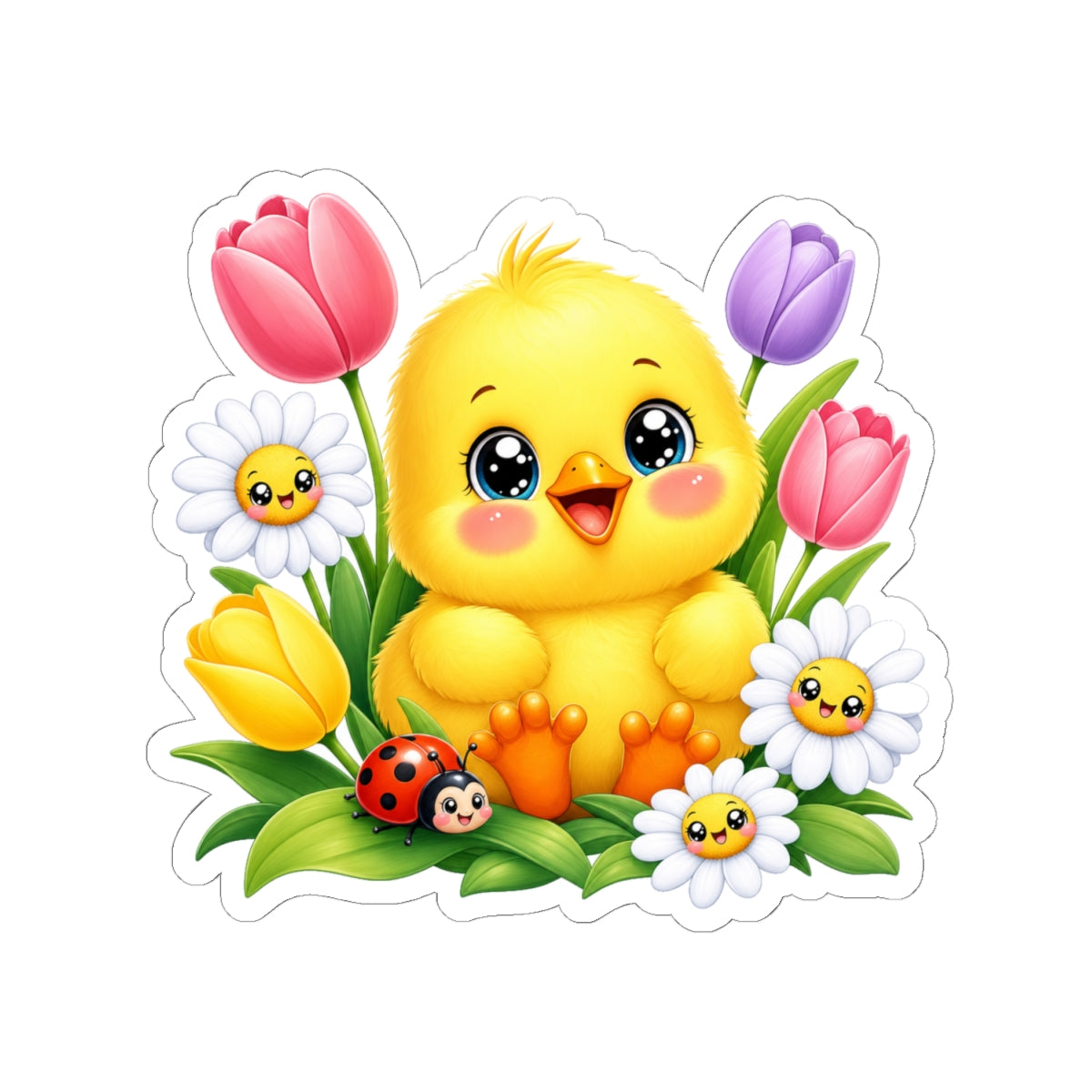 Spring Chick Sticker