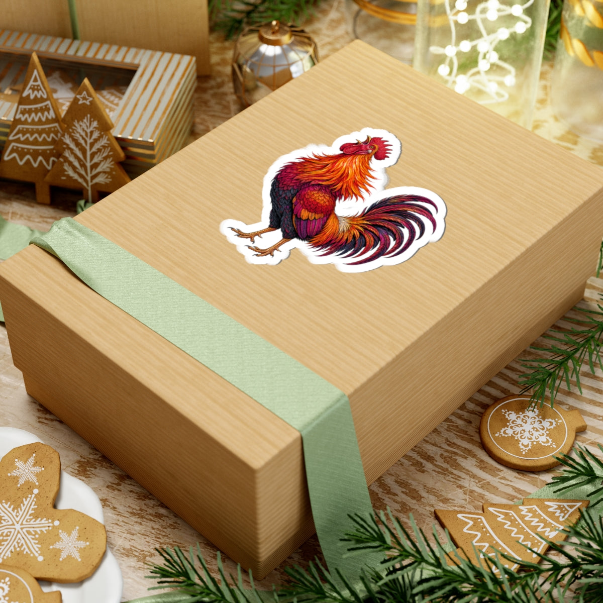 Sunrise Rooster Sticker