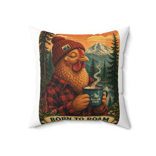 Born to Roam Throw Pillow